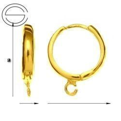 BKZ-9 Snap Earrings Silver Gold Plated