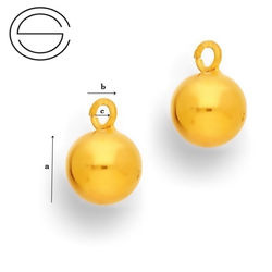 KDPZ-12 Kulka do podwieszania Srebro 925 POZŁACANE