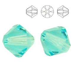 5328 MM 4 Swarovski XILION Bicone LIGHT TURQUOISE