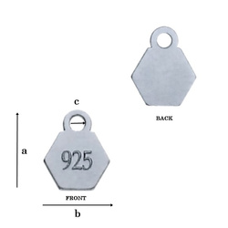 CL-629 Zawieszka KONICZYNA 9,5 mm Srebro 925
