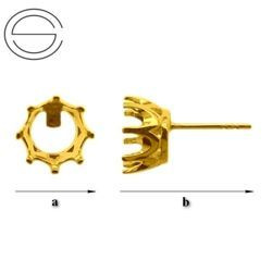 OCZ-9K Sztyfty do zakuwania Srebro 925 POZŁACANE