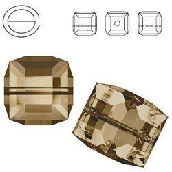 5601 MM 8 Swarovski Cube GOLDEN SHADOW GSHA