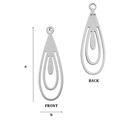 CL-225 DROP Pendant 20,2 x 6,8 mm Sterling Silver 925