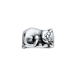 Srebrny beads - koralik modułowy - KOT - pr. 925