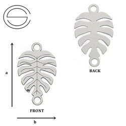 CL-303 Zawieszka MONSTERA 16,0 mm Srebro 925