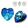 6228 MM 10 Swarovski Heart BERMUDA BLUE BBL