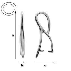 KWP-46 Krawatka Srebro 925 RODOWANE