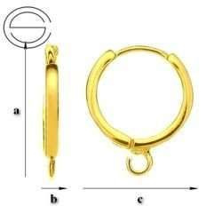 BKZ-23 Bigle zatrzaskowe Srebro 925 POZŁACANE