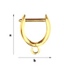 BKZ-75 Snap Earrings Silver Gold Plated