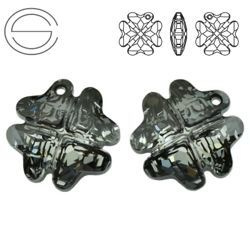 6764 MM 19 Swarovski Clover SILVER NIGHT SINI