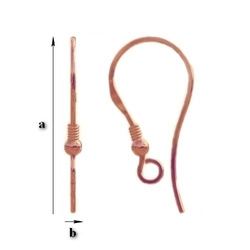 BORG-3 Earwires Silver Rose Gold Plated