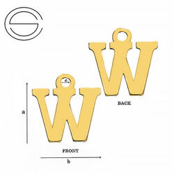 CL-213M "M" Pendant 10,3 x 12,9 mm Sterling Silver 925