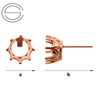 OCRG-6K Sztyfty do zakuwania Srebro 925 ROSE GOLD