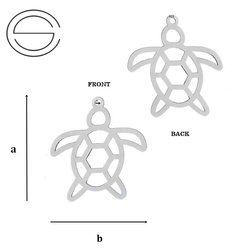 CL-540 Zawieszka ŻÓŁW 21,5 mm Srebro 925