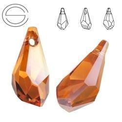 6015 MM 17 Swarovski Polygon Crystal COPPER COP