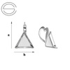 KWP-019/8 Bail for 4841 Silver 925 RHODIUM