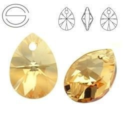 6128 MM 12 Swarovski Mini Pear GOLDEN SHADOW GSHA