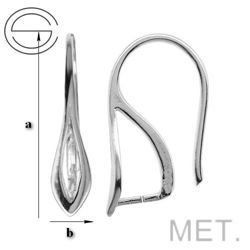 BOM-37 Bigle do Swarovskiego Mosiądz srebrzony