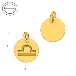 CLZ-580 Zawieszka Zodiak WAGA 9 mm Srebro 925 POZŁ