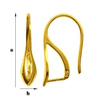 BOZ-37 Earwires Silver Gold Plated form Crystals from SWAROVSKI