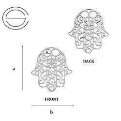 CL-385 Zawieszka RĘKA FATIMY 23,1 mm Srebro 925