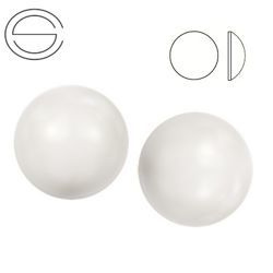 2080/4 SS 10 Swarovski Cabochon WHITE PEARL HF