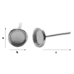 GW-66 STUD EARRING 5MM SILVER 925/GRAM