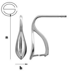 SHM-36 Sztyfty do Swarovskiego Mosiądz srebrzony
