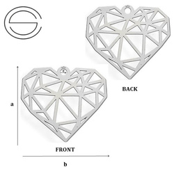 CL-309 Zawieszka SERCE 13,2 x 15,0 mm Srebro 925