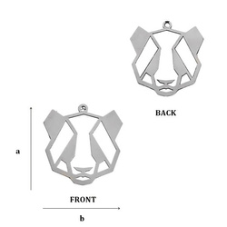 CL-524 PANDA Pendant 20,0 mm Sterling Silver 925