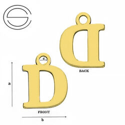 CL-213M "M" Pendant 10,3 x 12,9 mm Sterling Silver 925