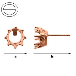 OCRG-6K Sztyfty do zakuwania Srebro 925 ROSE GOLD