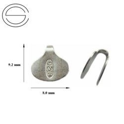 FP-8 Końcówki z lutem 8 mm Srebro 925