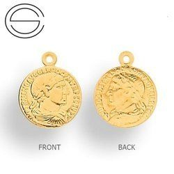 CHAZ-212 Element - charms MONETA pr. 925 POZŁACANE