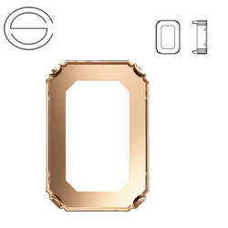 4627/S MM 27 Swarovski Rectangle - Tombac