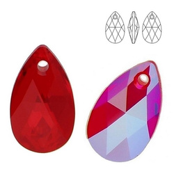 6106 MM 22 Swarovski Pear-shaped LIGHT SIAM SHIM
