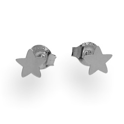 SZTp-332B Silver earrings STARS silver rhodium