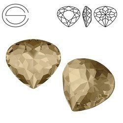 4370 MM 20 Swarovski Heart Pear GOLDEN SHADOW GSHA