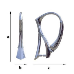 BBAP-4 Leverbacks Silver Rhodium Plated for Crystals from SWAROVSKI