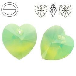6228 MM 14 Swarovski Heart CHRYSOLITE OPAL