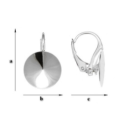 BA-43/10 Leverbacks for 1122 Rivoli - Earring Hooks - Sterling Silver 925