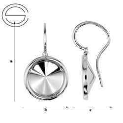 BO-239/12 Bigle otwarte do 1122 Rivoli 12mm Srebro 925 /gram