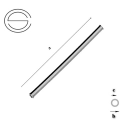 SPRUR 3020 Rurka prosta 25 mm Srebro 925