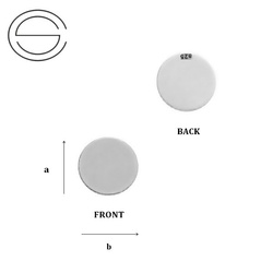 CL-261 CIRCLE Plate 5,0 mm Sterling Silver 925