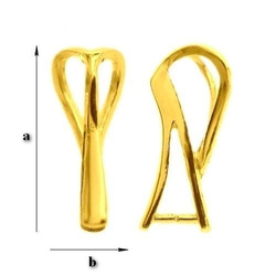 KWZ-17 Silver 925 Bail for Crystals from SWAROVSKI GOLD PLATED