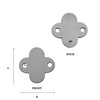 CL-481B FLOWER Pendant 11 mm Sterling Silver 925