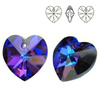 6228 MM 10 Swarovski Heart HELIOTROPE HEL