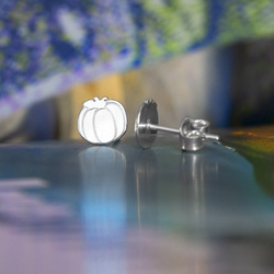 SZT-749 Silver earrings PUMPKIN - Sterling Silver 925