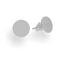 SZTP-263 Silver stud earrings CIRCLES 8mm - SILVER 925 RHODIUM PLATED