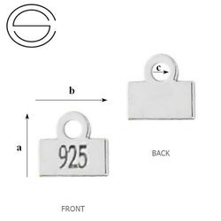 CL-629 Zawieszka KONICZYNA 9,5 mm Srebro 925